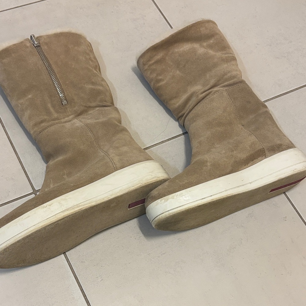 And 100% authentic Prada Tan Suede Women's Boots